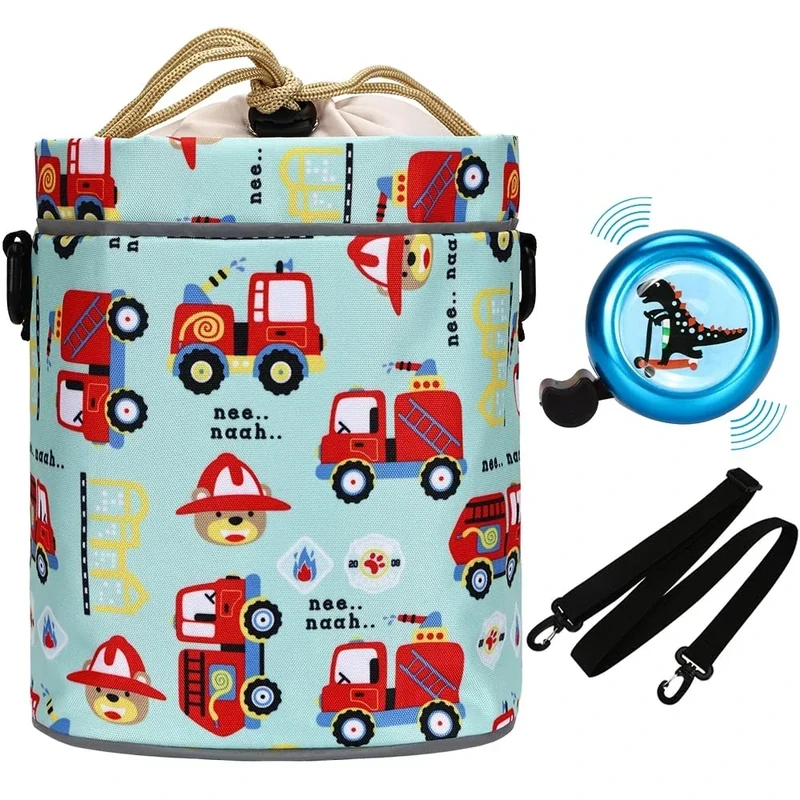 LOCAL LION Lenkertasche Fahrrad Kinder mit Fahrradklingel, Fahrradtasche Lenker mit Schultergurte für Mädchen Jungen, Fahrradkorb Kinder vorne für Roller Laufrad Dreirad Scooter - Image 1
