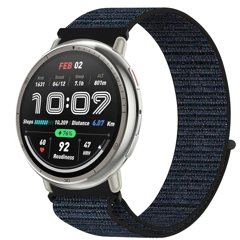 Nylon Armband 20mm für Amazfit Active 2/Active/Amazfit GTS/GTS 2/2e/GTS 3/GTS 4/GTS 4 Mini/GTR Mini/Amazfit Bip/Bip U/Bip U Pro/Bip 3/Bip 3 Pro/Pop/Pop Pro Ersatzarmband für Damen Herren