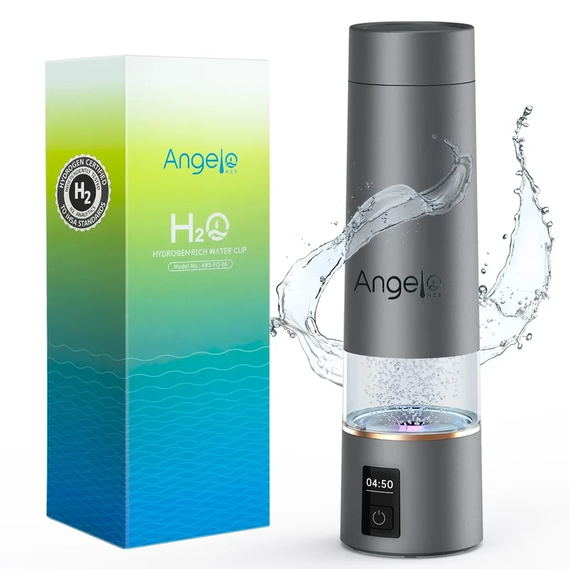 2025 Verbesserte Wasserstoff Wasserflasche 6.0Autoritativ zertifiziert – 3000 PPBauslaufsicher PEM/SPE-Technologie erzeugt Wasserstoffwasser mit einer Reinheit von 99,99 % Double Hydrogen Content