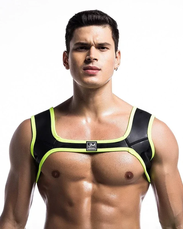 JOCKMAIL Herren Fitness Harness Schultergurte Körper Brust Sport Schultergurte Muskeltraining (DE/NL/SE/PL, Alphanumerisch, S, M, Regular, Regular, Grün)