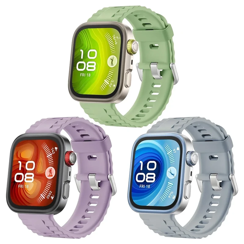 OUTPUTBT 3-Stück Original Armband für Huawei Watch FIT 4 Pro/FIT4/FIT 3 Armbänder Silikon Sport für Huawei Fit3/Fit4 für Herren Damen