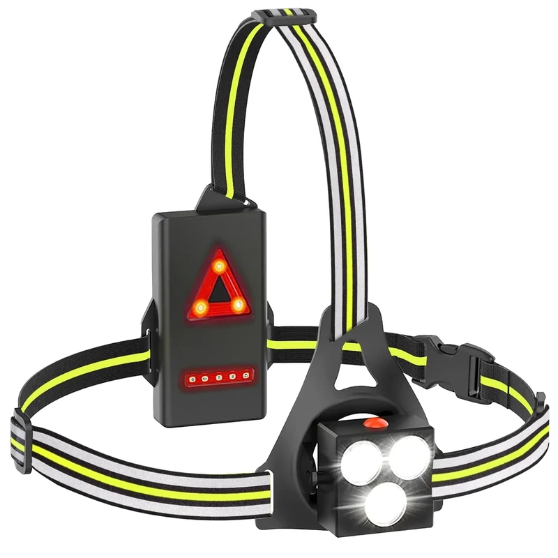 Joltix Lauflicht mit Reflektoren, ideal zum Joggen und Laufen, mit 500 Lumen Lampe, 120° Einstellbarer Abstrahlwinkel Running Light