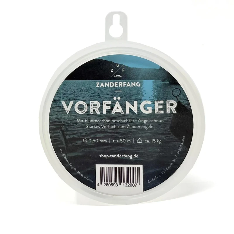 Zanderfang - Vorfach Fluorocarbon Zander – Angel-Schnur für Zander und Barsch – Vorfach-Schnur Vorfänger - 0,50mm - 50m, Barschangeln