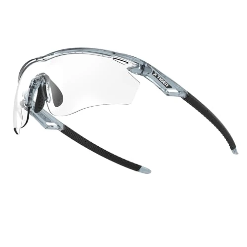 X-TIGER Photochrome Fahrradbrille Herren Damen UV400 Ideale Auto Selbsttönend Sonnenbrille für MTB, Radfahren, Outdoor Sport Hochwertige MTB Laufbrille
