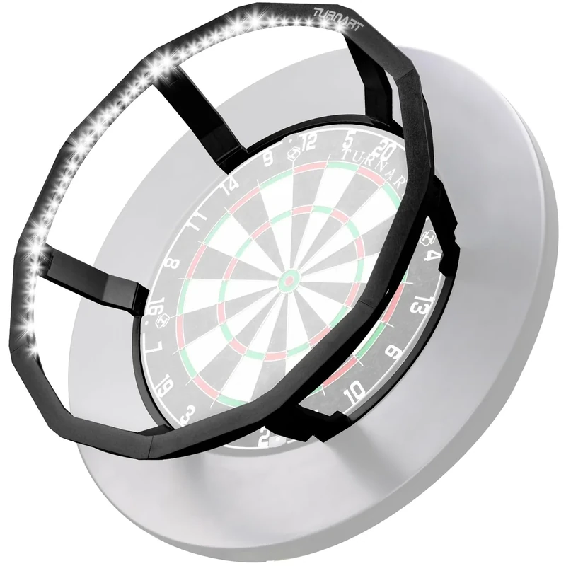 Turnart Dartscheibe Beleuchtung,360°Pro Dart Beleuchtung für Dartscheibe Kork Helligkeitsregelung Dart Licht für Dartscheibe Steeldart-90 LED Dartboard Beleuchtung für Wohnzimmer Oder Bar