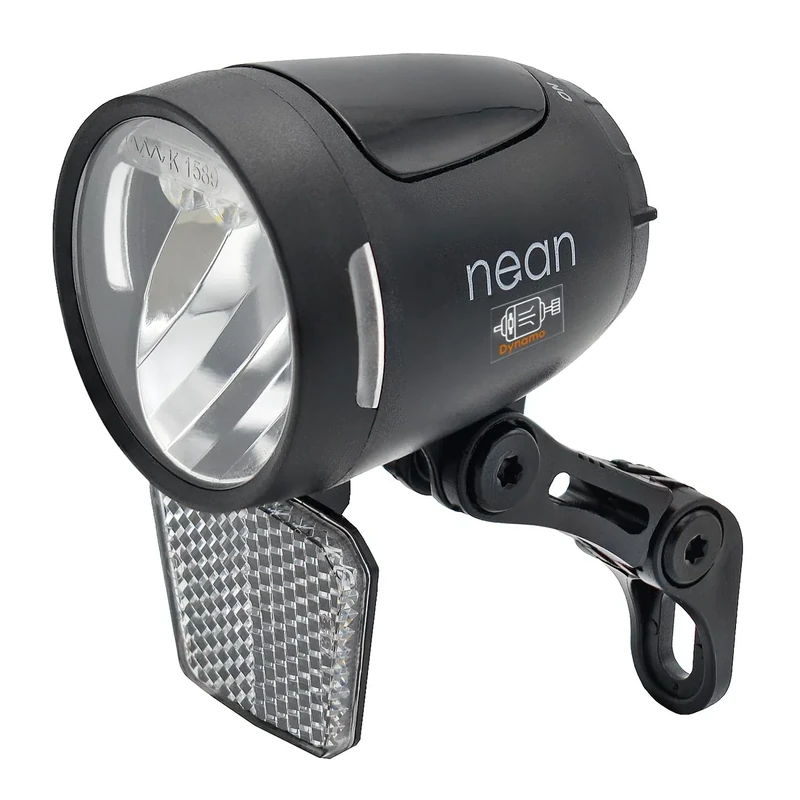 nean Fahrrad 90 Lux Dynamo Frontleuchte mit Standlicht, Reflektor, Tagfahrlicht und StVZO-Zulassung