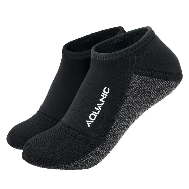 nitescuba Neopren-Tauchsocken, 3 mm, rutschfeste Wasserflossen, Schwimmsocken für Tauchen, Schnorcheln, Surfen, Kajakfahren(Schwarz Low Kevlar, Large)