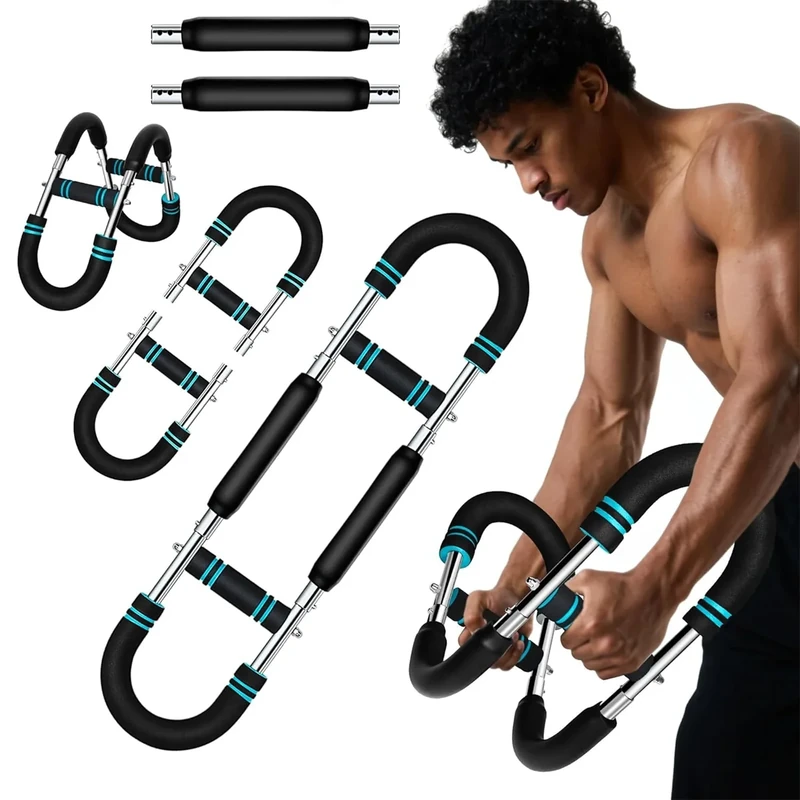 Twister Armtrainer, Verstellbares Brust Trainingsgerät & Muscle fit Gerät (30-50 kg / 70-110 lb), Tragbarer Power Twister mit abnehmbarem Design, Trainingsgeräte für Zuhause, Büro & Reise