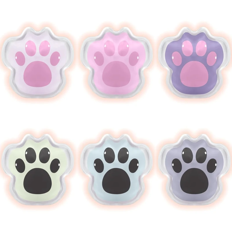 Singtis Handwärmer Taschenwärmer Kinder Katzenpfote, 6er-Set Wiederverwendbar Handwarmer Knick bis 55°C – Taschenwärmer Wärmekissen unterwegs niedliche Handheizkissen für Winter & Schule