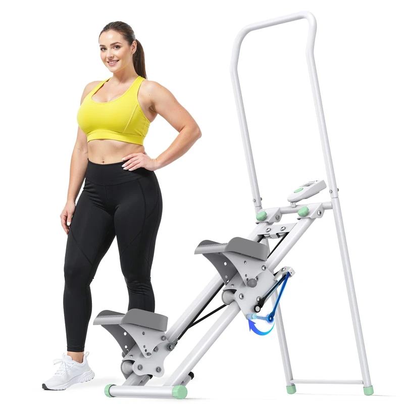 MERACH 2025 Neues Stair Stepper für Home Gym Übung,Vertical Climber Maschine für Ganzkörper-Workout,Compact Folding Cardio Übung Climber mit erweiterten Schrittweite,verstellbare Lenker & Pedale