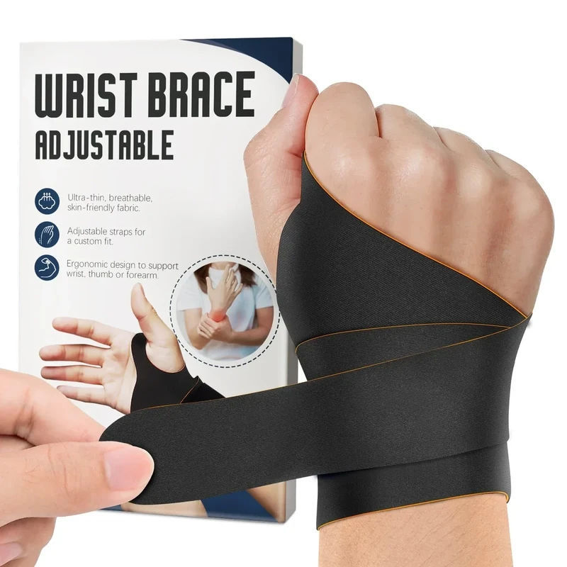 JBonest Upgrade Ultradünne Handgelenkbandage Rechts, Handgelenk Bandage Fitness, Handgelenkstütze Handgelenkschoner Damen(Handgelenkgröße 5"-10")