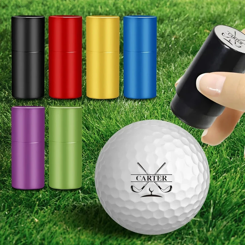 XSTZR Personalisierter Golfball Stempel – Mit Namen, Initialen oder Logo – Selbstfärbend, Wasserdicht, Nachfüllbar – Golf Zubehör Geschenk für Männer, Papa Golfer