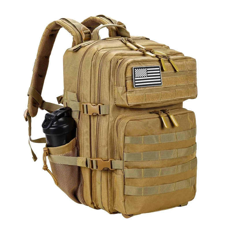 LHI Militärstil Taktischer Rucksack 45L mit MOLLE-System – Wasserdicht für Wandern, Survival, Camping & Outdoor