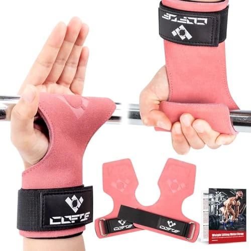 COFOF Leder Zughilfen für Bodybuilding, Gewichtheben, Krafttraining & Fitness, speziell für schwere Gewichte, professionelle Zughilfen Krafttraining für Frauen und Männer