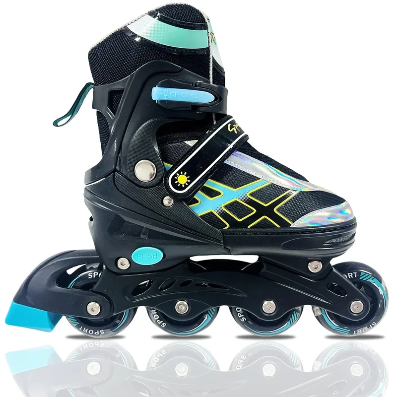 Inline-Skates für Kinder, Mädchen & Jungen im Alter von 4-6, 5-8, 6-12, 8-12 Jahren – Verstellbare Rollschuhe für Anfänger, Jugendliche, Indoor & Outdoor, größenverstellbar