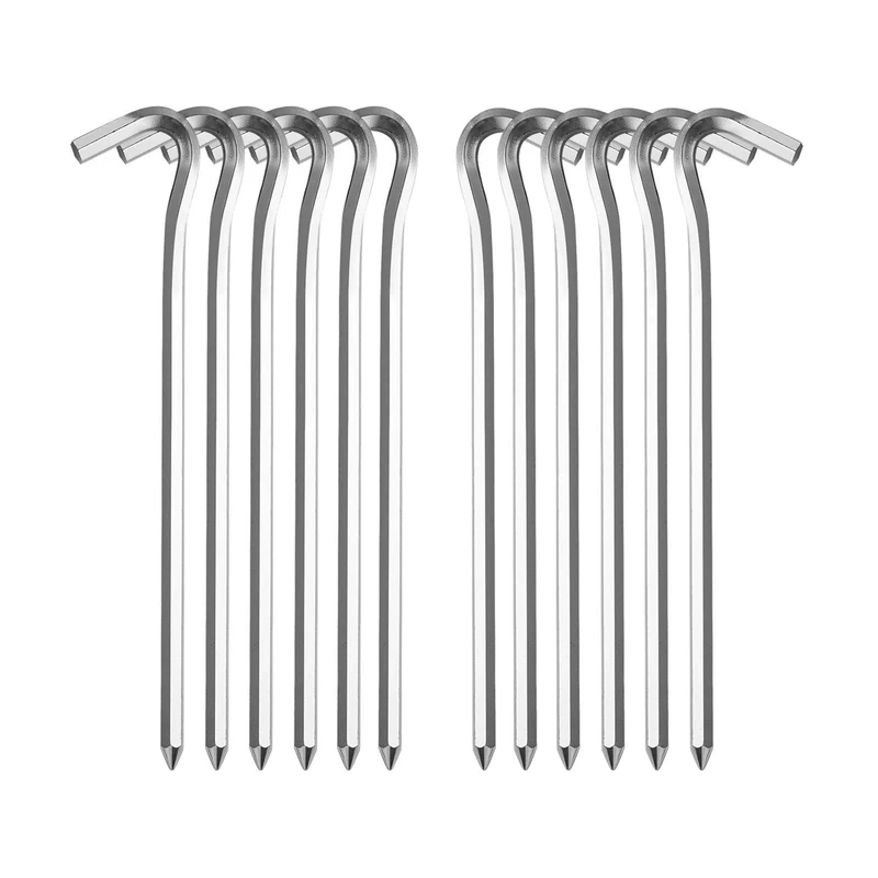 12 Stück Zeltheringe,heringe Zelt,Lange und robuste Erdnägel für Harte Böden und normalen,ideal für Garten,Camping, Angeln und Zelten - Image 1