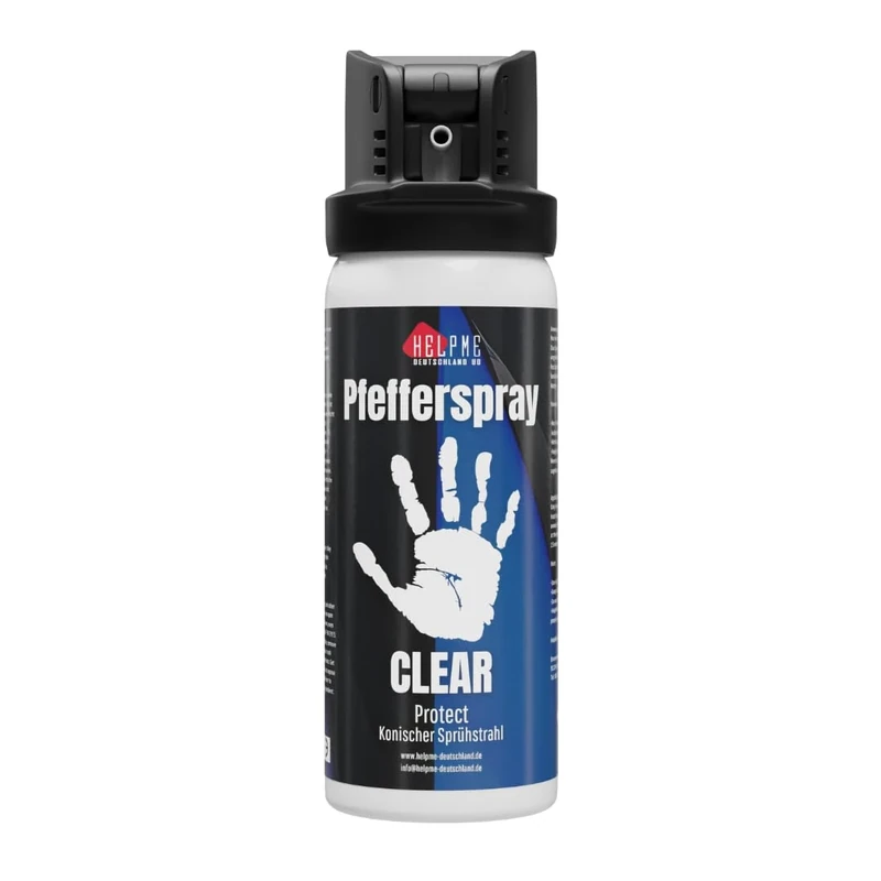 Pfefferspray Clear - Tierabwehr 50ml Kristallklar & kompromisslos: HelpMe® Clear mit 9 Mio. SHU. Keine Flecken, Bärenabwehr, legale Tierabwehr