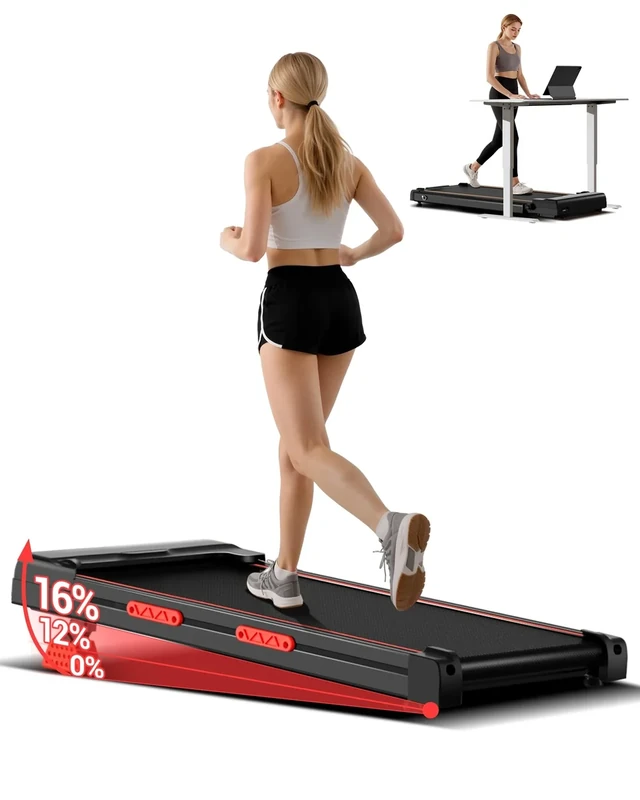 CURSOR Laufband für Zuhause klappbar 10KM/H, 16% Laufband mit Steigung für Zuhause mit Bürstenlosem Motor, 3.0CV Laufbänder mit Handläufen, Walking Pad mit Steigung max. Belastung 136KG