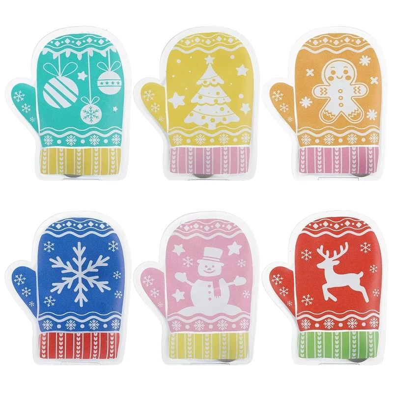 Newofview 6 Stück Taschenwärmer Wiederverwendbar, Taschenwärmer Kinder Handwärmer für Unterwegs Taschenwärmer Handwärmer Handschuhform Wärmepad für Kalte Tage für Unterwegs