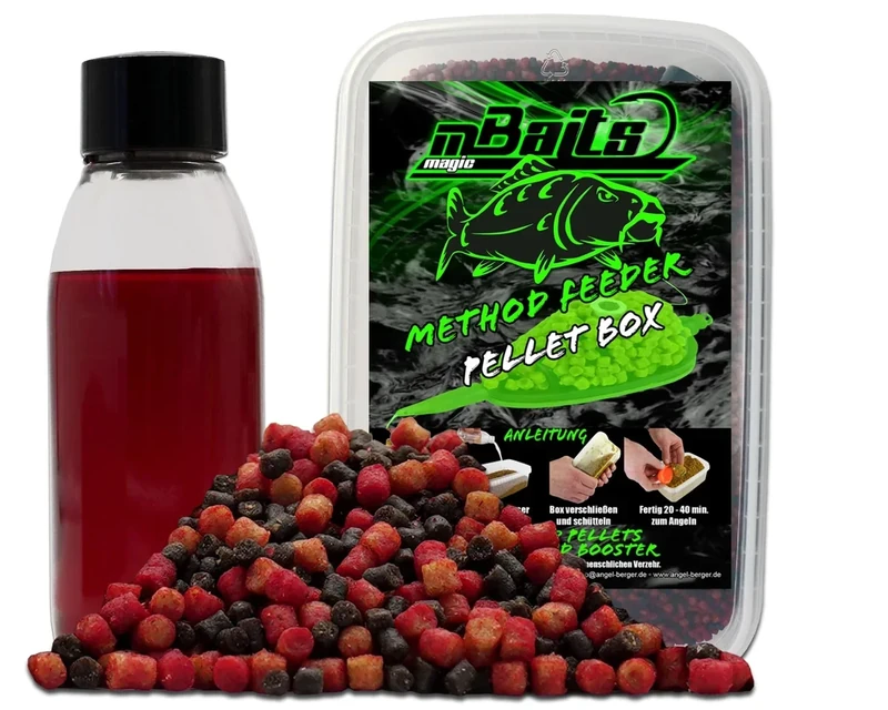 Angel-Berger Magic Baits Method Feeder Pellet Box Feederfutter Ready Method Feeder Pellet Mix Groundbait Angelfutter (Essential Krill, 500g)