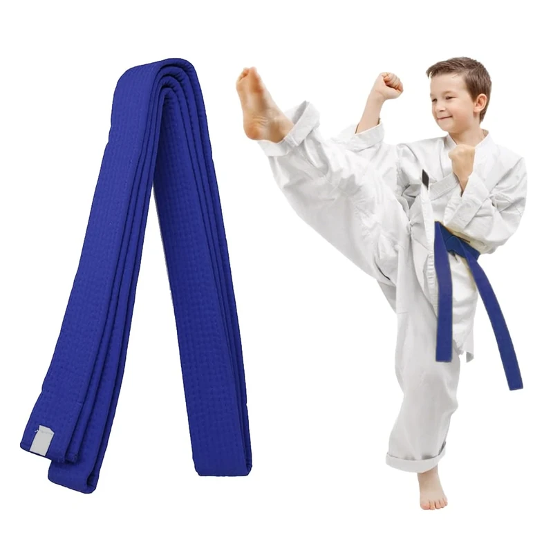 COYUN 1 pcs 220cm Blau Taekwondo-Gürtel, Judo gürtel Judo Karate Gürtel Belt Kampfkunst Karate Judo Taekwondo Belts Professioneller Karate Aikido Belt für Kinder Erwachsene Kampfsportgürtel