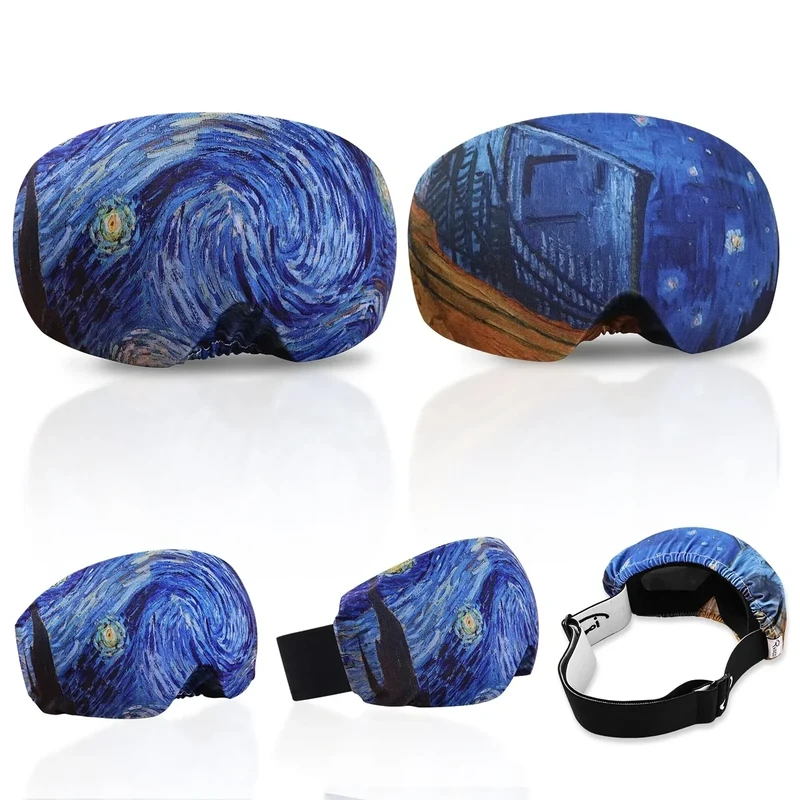 Ryaco 2 Stück Skibrillen Schutz Überzug Mikrofaser Brillen Putztuch Lycra-Stoff, Skibrille Schutzhülle Schützt vor Kratzern Geeignet zum Snowboarden, Ski-Reiseaufbewahrung, Linsenschutz