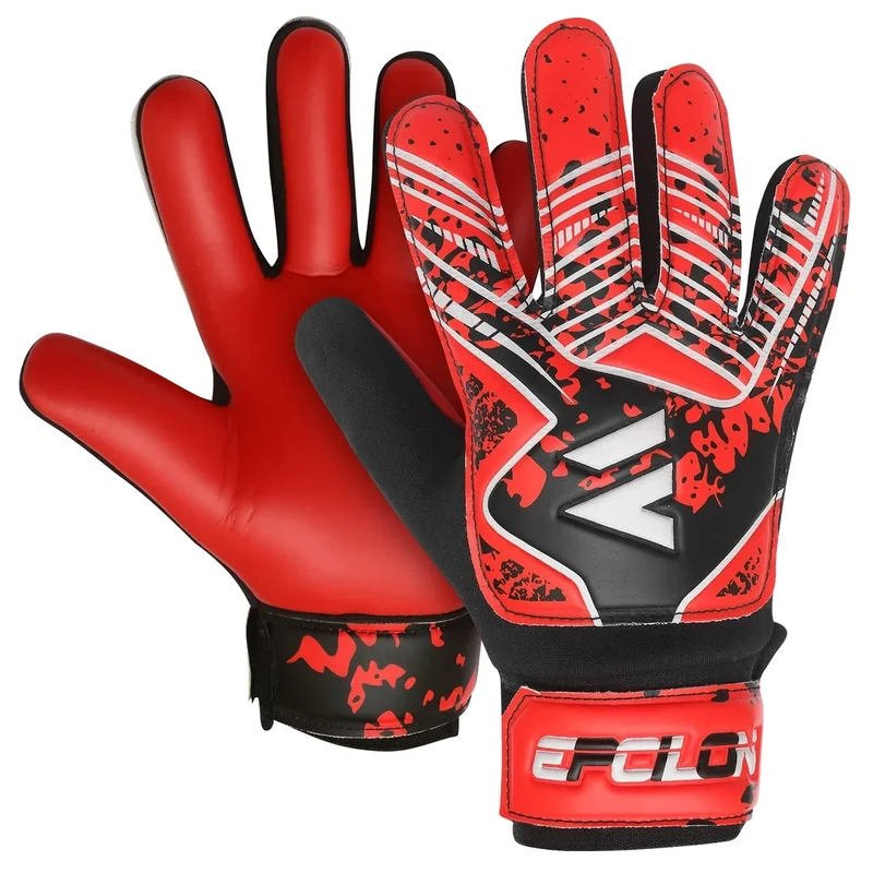 EPCILON Primium Grip Torwarthandschuhe Kinder Fußballhandschuhe Jungen Mädchen Junior Erwachsene Fußballtraining Torwarthandschuhe (Rot, 4)