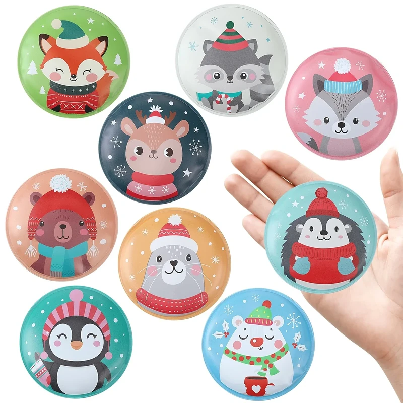 Newofview 9 Stück Handwärmer für Kinder, Taschenwärmer Wiederverwendbar Wärmepads für Kalte Tage für Unterwegs für Weihnachten