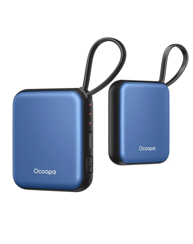 OCOOPA Handwärmer Elektrisch 2er Set, Wiederverwendbar 4000mAh USB Taschenwärmer, 3 Wärmestufen, Maximal 52°C, Nützliche Geschenke für Männer, Ideal für Winter Ski, Reisen und Outdoor, UT5 Nano
