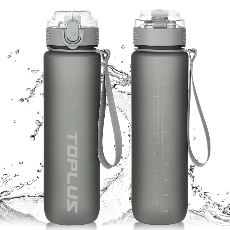 TOPLUS Trinkflasche 1l Sport- 100% BPA-frei, Wassweflasche mit Filter, 1000ml Sportflasche für Fahrrad, Camping, Sport- Leicht, Wiederverwendbar