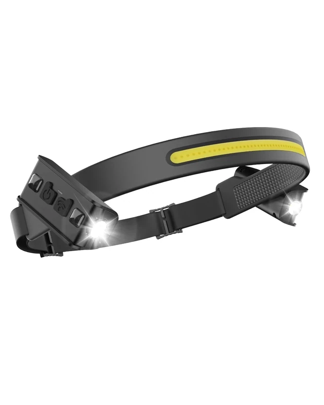 Tekwet LED Stirnlampe Wiederaufladbar,6 Leuchtmodi, 230° Weitwinkel mit Bewegungssensor, 2400mAh Batterie, IPX5 Wasserdicht, Kopflampe für Outdoor Joggen Wandern