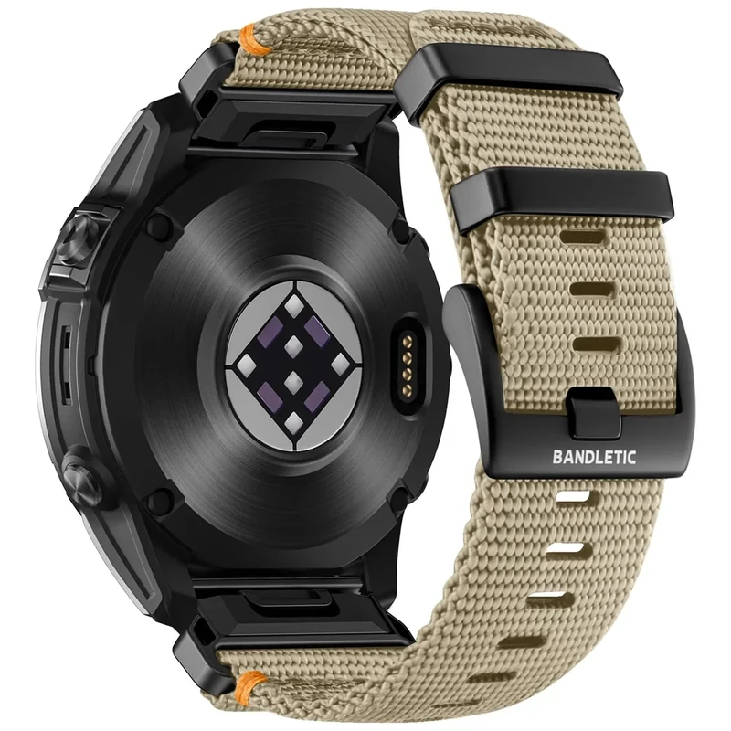 Bandletic Kompatibel mit Garmin Fenix 8 47mm/7/6/5 Armband - 22mm Quick Fit Robustes Nylonarmband für Fenix 7 Pro/6 Pro/5 Plus/Instinct 3 E 45mm/Forerunner965/955/945 /Approach S70/S62/S60