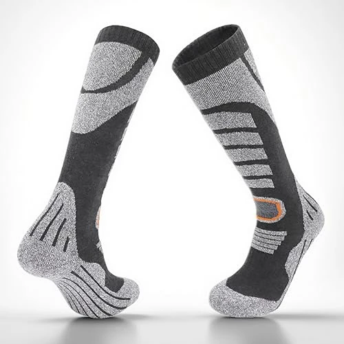 seenlast Beheizbare Socken, Beheizte Socken Damen Herren, Wiederaufladbare Heizsocken mit 5000mAh 5V Akku, 3 Heizstufen, Waschbare Elektrische Socken Beheizbar für Outdoor-Sport