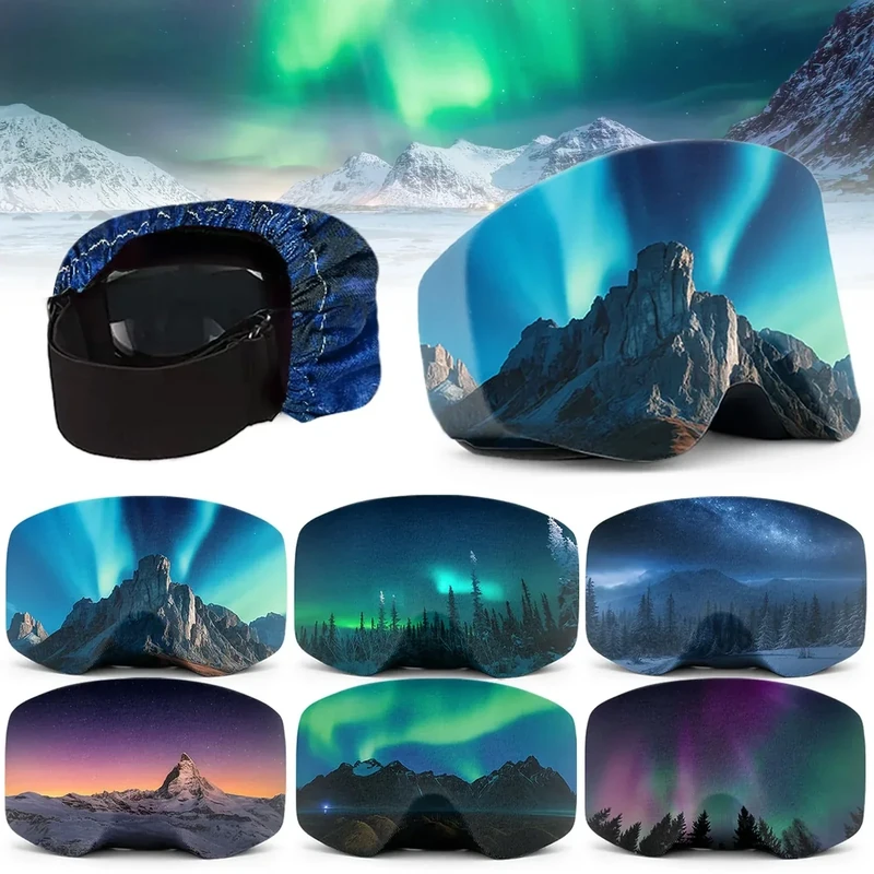 TZEKING 6 Stück Skibrillen Schutz Überzug,Skibrillenschutz Tragbarkeit,Kratzschutz&Staub,Skibrillen Schutzhülle,aus Mikrofaser,Ski Goggle Cover für Alle Schibrillen