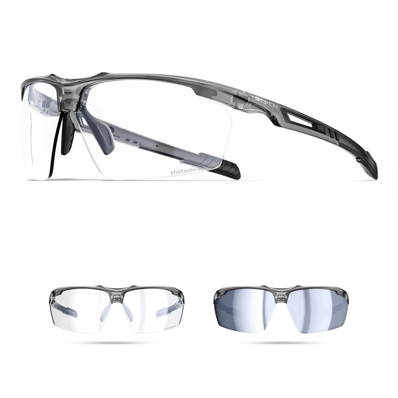 SCVCN Photochromatische Selbsttönend Fahrradbrille Herren Damen Sportsonnenbrille Klar Radsport Radfahren MTB Radbrille Laufen Volleyball Tennis Autofahren Angeln Softball Bergsteigen Golf Wandern