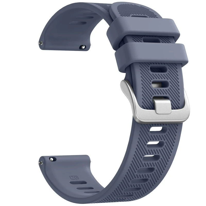 Oumida Armband Kompatibel mit Garmin Forerunner 55/158 / 245/165 / 645 für Damen Herren, 20mm Original Silikon Armbänder, Wasserdichtes Sport Ersatzarmband (Blau Grau)