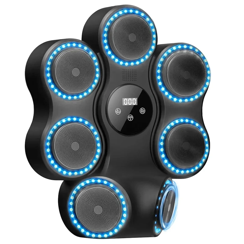 LeapBeast Music Boxing Machine mit LED-Lichtern, Bluetooth, 9 Geschwindigkeitsmodi & 11 Schlagmodus, Kinder Erwachsene Wand Befestigte Ziel Training Boxing Maschine für Zuhause & Fitnessstudio