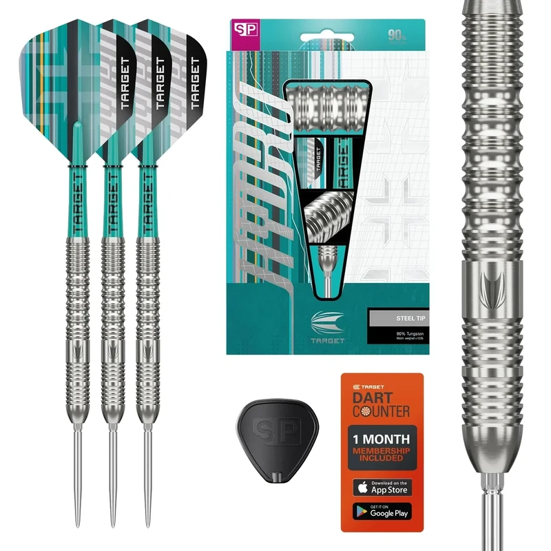 Target Darts Hydro Steel Tip Dart Set, 24G (Barrel 01) | 90 % Wolfram-Darts, Silberne Swiss Point-Spitzen, Pro Grip Tag-Schäfte, Pro Ultra No.6-Flügel, SP-Werkzeug inkl - Image 1
