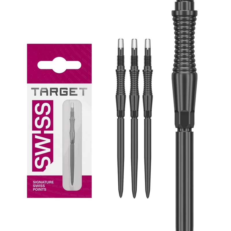 Target Darts Swiss Point Storm-Dart-Points, RST (3er-Set Points) 42 MM – Schwarz | Dart-Point-Wechsel, Swiss Storm Points, Profi-Dartzubehör