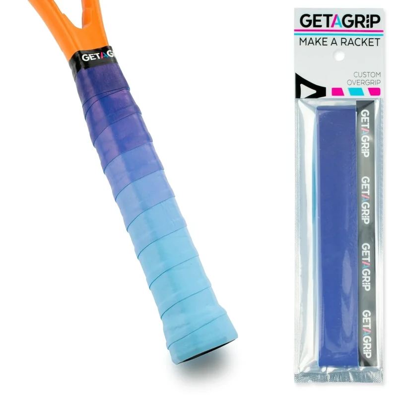 GET A GRIP - Personalisiertes Tennisschläger Übergriffband - Rutschfestes Tennis Overgrip, Griffband für Padel, Badminton, Squashschläger - Anti-Schweiß (Wavy, 1 Griff)