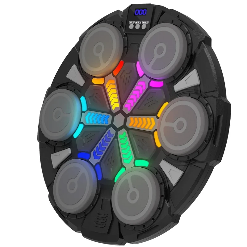 VXVMN Intelligente Bluetooth Wandmontierte Musikboxmaschine mit Handschuhen, 3 Modi, einstellbare Geschwindigkeit+LED-Licht, Boxing-Maschine für Kinder und Erwachsene zu Hause Boxtraining - Image 1