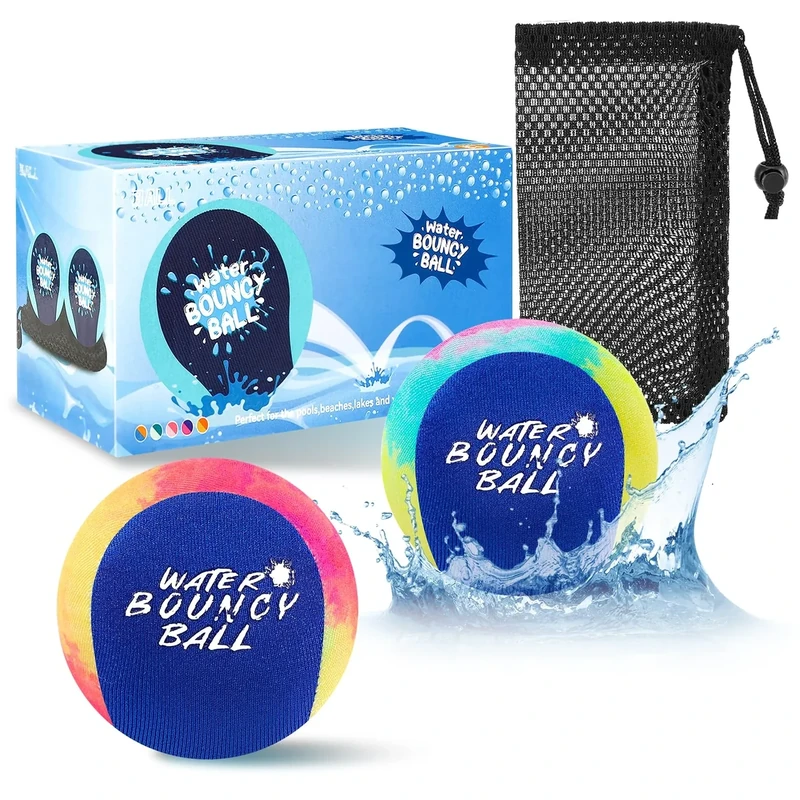 Vasmeiy Wasser Sprungball, 2 Stück Wasserspringender Ball, Wiederverwendbarer Wasserfestes Strandspielzeug, Ø55mm, Springen auf Wasser, Wasserspielzeug Kinder für Strand Meer und Schwimmbad (Rosa)