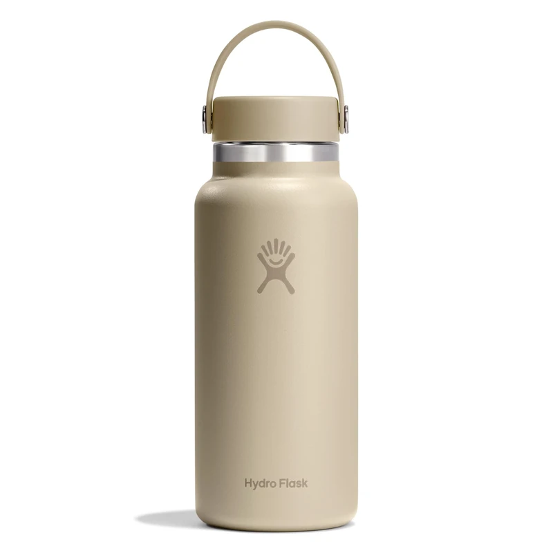 Hydro Flask – Wide Flex Cap 946 ml (32 oz) Bottle – Edelstahl, Auslaufsicher – Isoliert Kalt 24 Std & Heiß 12 Std – Oat