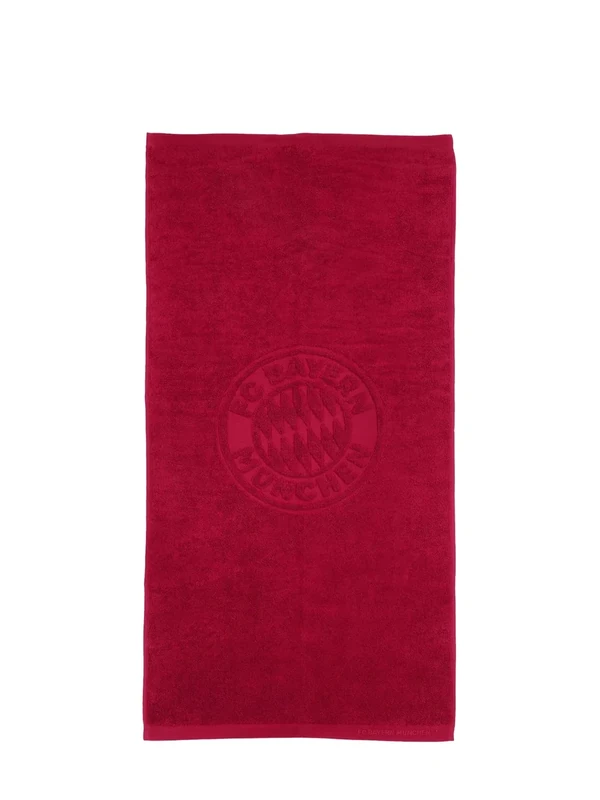 FC Bayern München Handtuch 50x100 cm (Bordeaux) I Saugfähiges Duschtuch aus 100% Baumwolle mit gewebtem Vereinswappen I Offiziell lizenziert