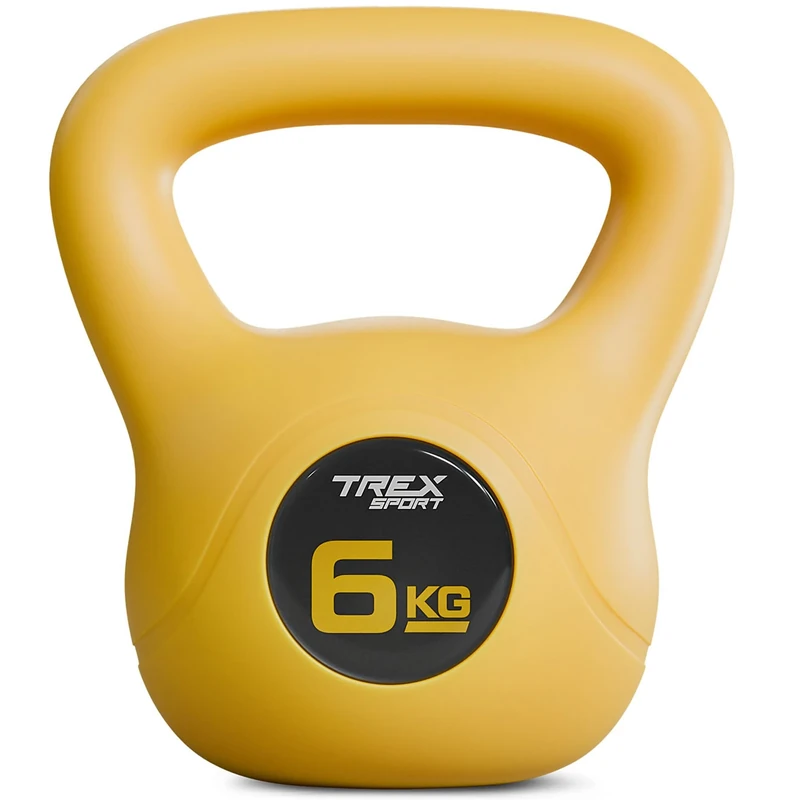 TREX SPORT Kettlebell 6kg TX-006CKB | 8kg, 10kg, 12kg, 16kg, 20kg Kugelhantel & Kugelgewichte für Ganzkörper-Workout | rutschfester Griff, bodenschonend