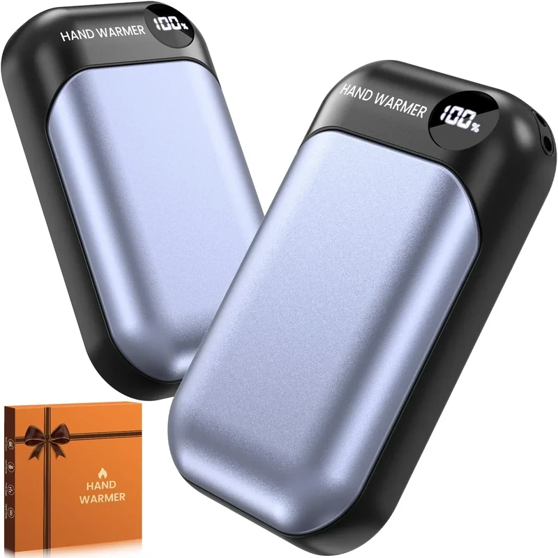 Handwärmer, 2-in-1 Magnetische Handwärmer Elektrisch, 6000mAh Tragbarer Taschenwärmer mit LED-Anzeige,3 Sekunden Heizung&9h Stunden Lang Anhaltende für Outdoor-Sport/Golf/Camping/Geschenk