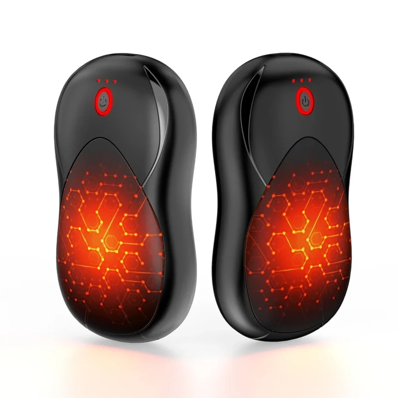 Handwärmer, PHEJIE Handwärmer Elektrisch Wiederaufladbar 2er-Pack, 3 Heizmodi Tragbare Elektrischer Taschenwärmer für Outdoor im Winter, Camping, Golf, Geschenke für Frauen und Männer