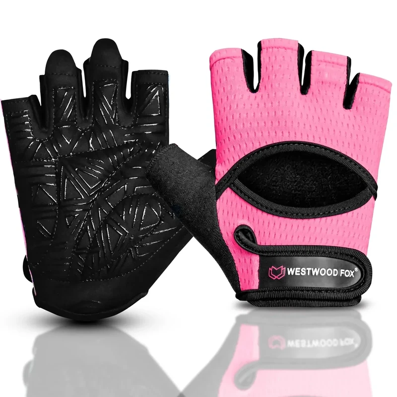 WESTWOOD FOX Fitness-Handschuhe für Damen und Herren, belüftete Handschuhe für Gewichtheben, Fitness, Radfahren und Training, mit dicker Polsterung, vollständiger Handflächenschutz, rutschfester Griff