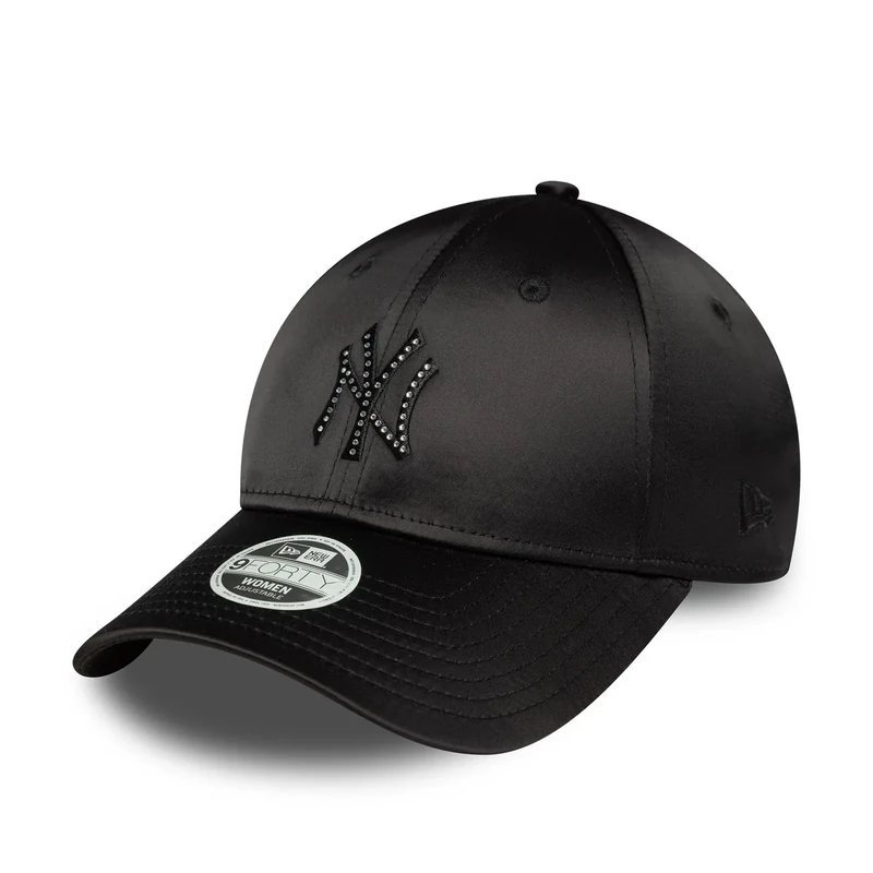 New Era New York Yankees 9Forty Women Satin Rhinestone Cap Schwarz - One-Size