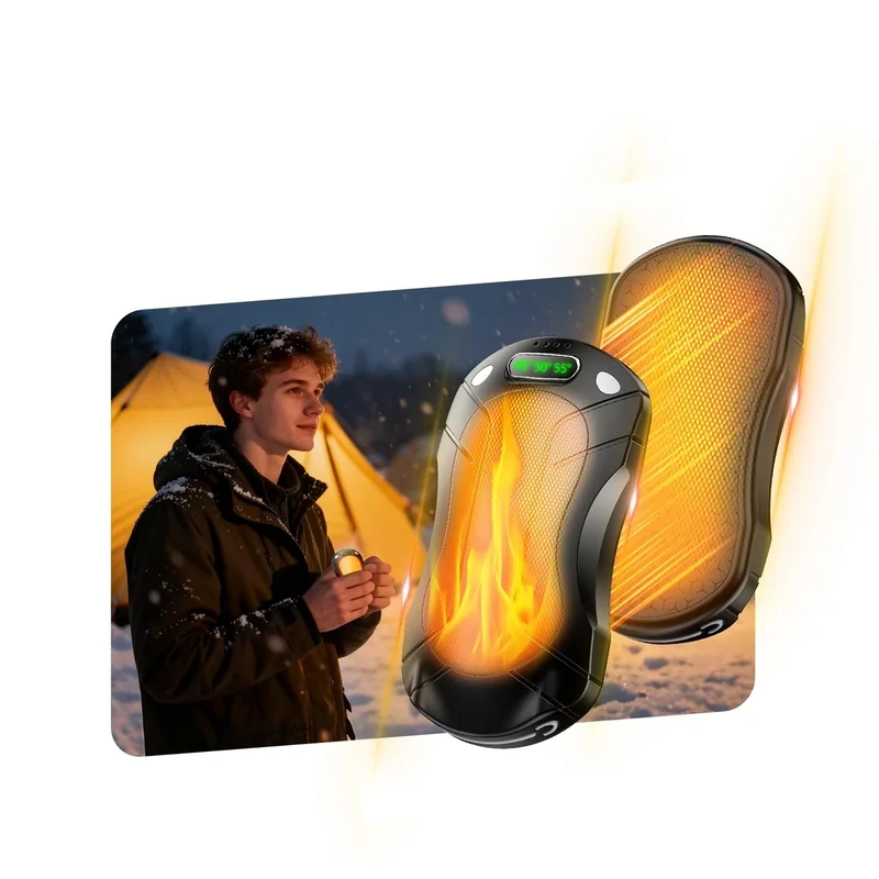 3-in-1 Handwärmer Elektrisch [8H Lang Anhaltende Konstante Temperatur] [Sicherheitszertifiziert] Handwärmer, Taschenhandwärmer, Geeignet für Büro/Outdoor/Schule Perfekt für Kalte Tage USB-C